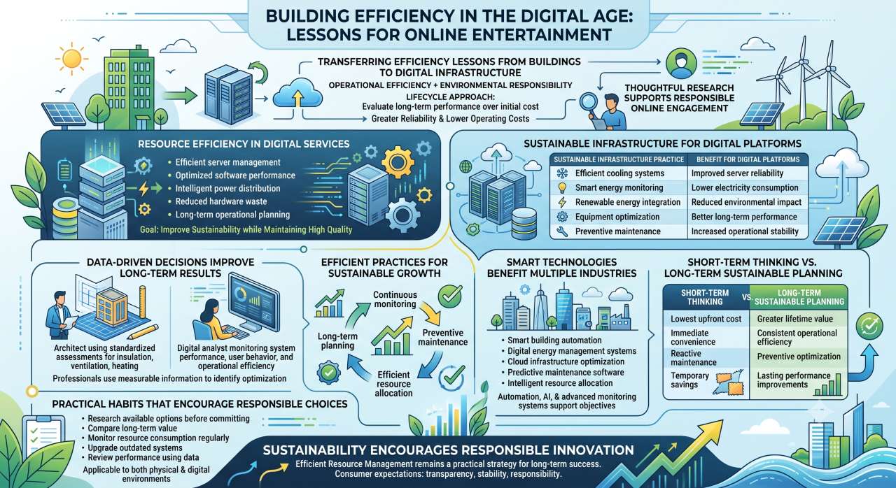 Infographic: Building efficiency in the digital age: what sustainable technology can teach us about online entertainment
