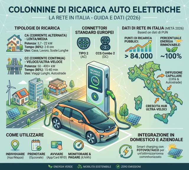 Colonnine di ricarica per auto elettriche
