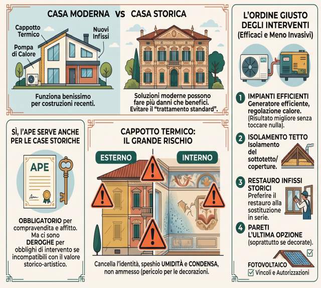 Certificazione energetica e case d'epoca