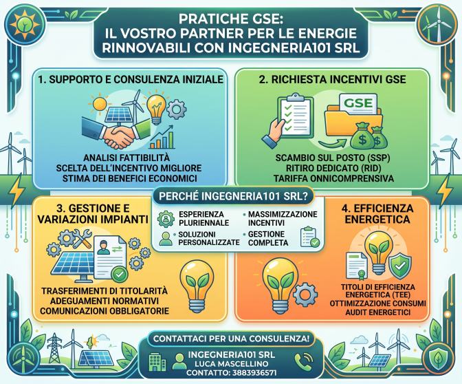 Pratiche GSE | Ingegneria101 Srl