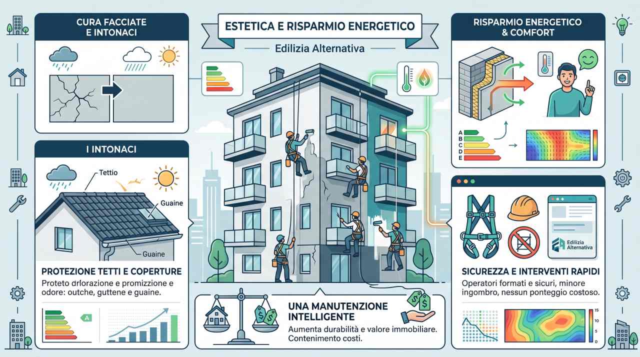 Infografica: estetica e risparmio energetico negli edifici