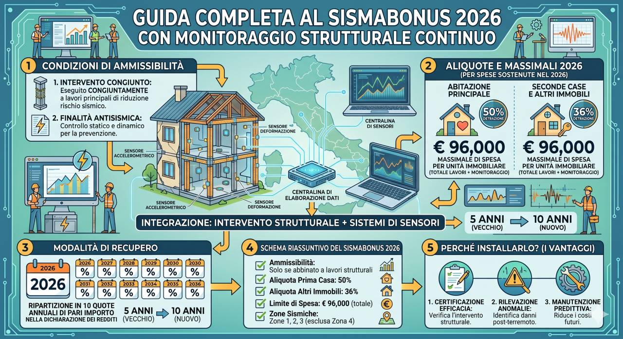 Infografica guida completa al Sismabonus 2026