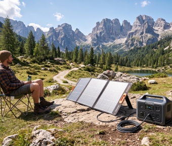 Power Station con pannello solare