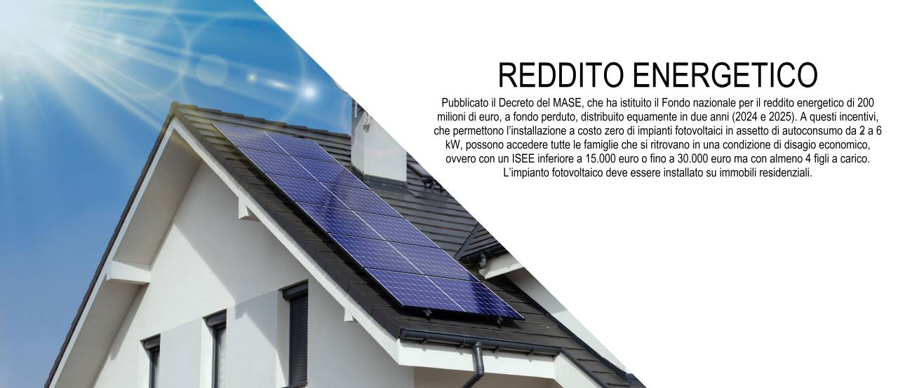 Impianto fotovoltaico a costo zero grazie al reddito energetico