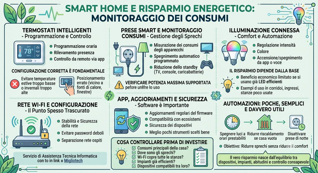 Infografica | Smart home e risparmio energetico: monitoraggio consumi